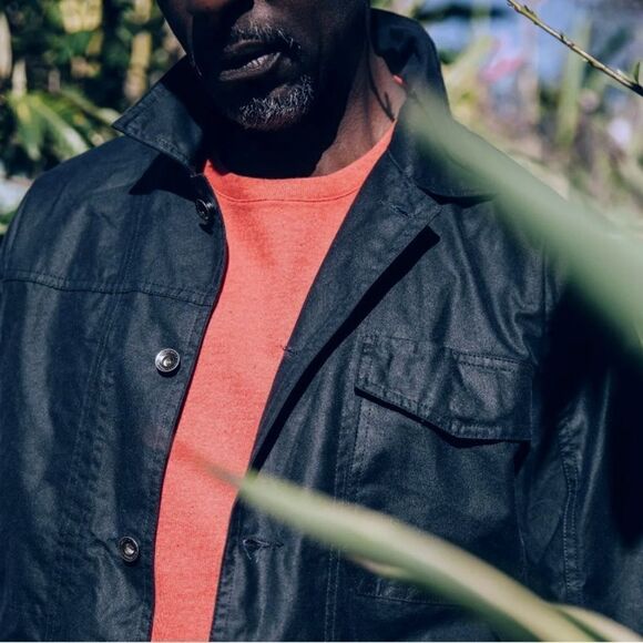 Taylor Stitch The Task Jacket waxed navy chore barn rain jacket mens S-XL - Picture 5 of 10